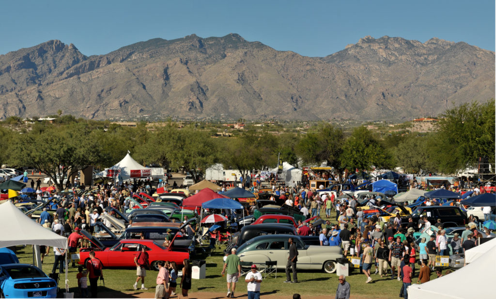Panorama view of Tucson Classics Car Show